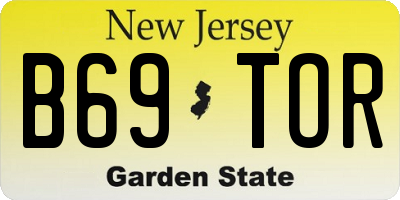 NJ license plate B69TOR