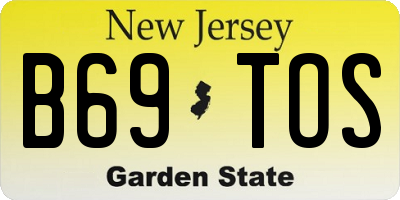 NJ license plate B69TOS