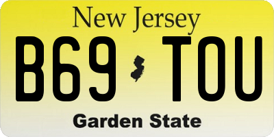 NJ license plate B69TOU