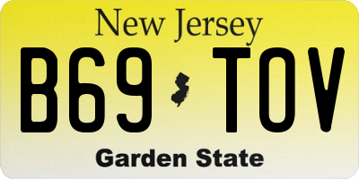 NJ license plate B69TOV