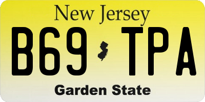 NJ license plate B69TPA