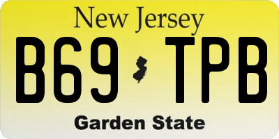 NJ license plate B69TPB