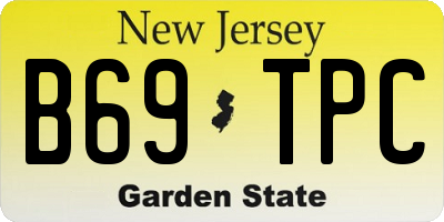 NJ license plate B69TPC
