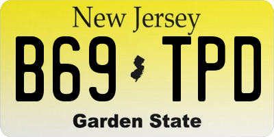 NJ license plate B69TPD