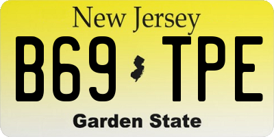 NJ license plate B69TPE