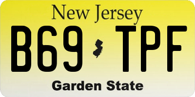NJ license plate B69TPF