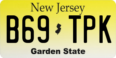 NJ license plate B69TPK