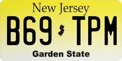 NJ license plate B69TPM