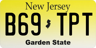 NJ license plate B69TPT