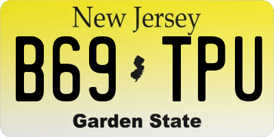 NJ license plate B69TPU