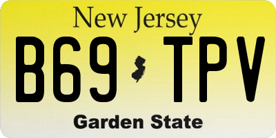 NJ license plate B69TPV