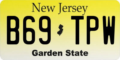 NJ license plate B69TPW