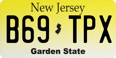 NJ license plate B69TPX