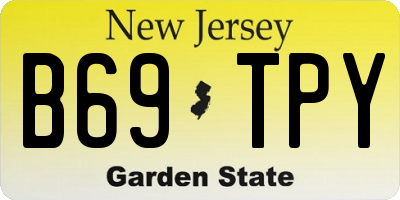 NJ license plate B69TPY