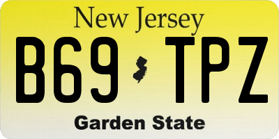 NJ license plate B69TPZ