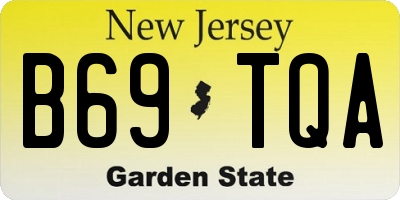 NJ license plate B69TQA