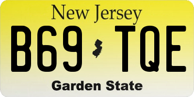 NJ license plate B69TQE