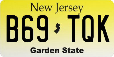 NJ license plate B69TQK