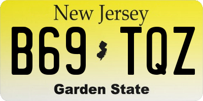NJ license plate B69TQZ