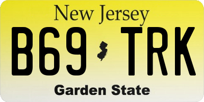 NJ license plate B69TRK