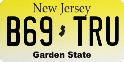 NJ license plate B69TRU