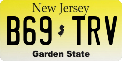 NJ license plate B69TRV