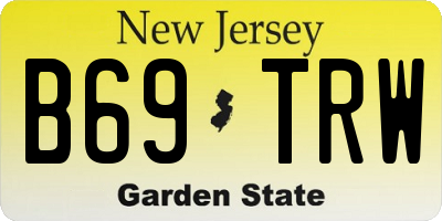 NJ license plate B69TRW
