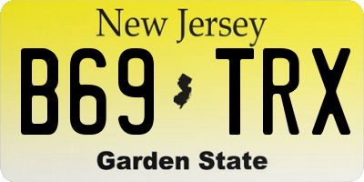 NJ license plate B69TRX