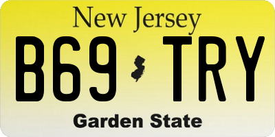 NJ license plate B69TRY