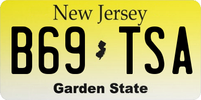 NJ license plate B69TSA