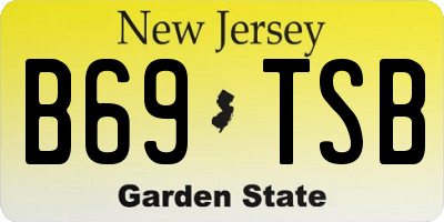 NJ license plate B69TSB