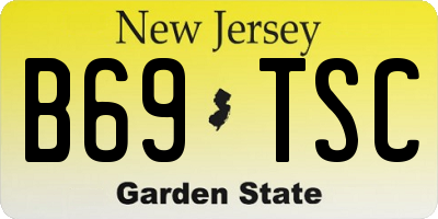 NJ license plate B69TSC