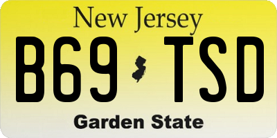 NJ license plate B69TSD