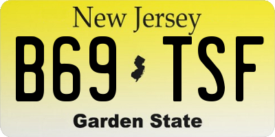 NJ license plate B69TSF