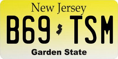 NJ license plate B69TSM