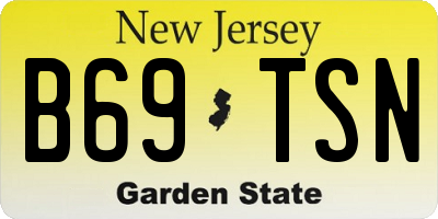 NJ license plate B69TSN
