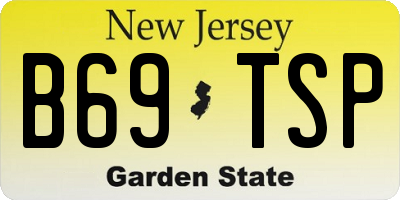 NJ license plate B69TSP