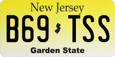 NJ license plate B69TSS