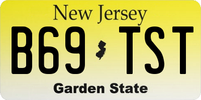 NJ license plate B69TST