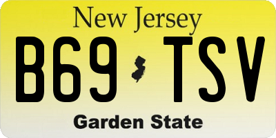 NJ license plate B69TSV