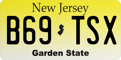 NJ license plate B69TSX