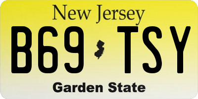 NJ license plate B69TSY