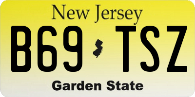 NJ license plate B69TSZ