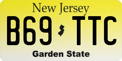 NJ license plate B69TTC