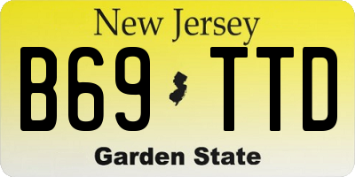 NJ license plate B69TTD