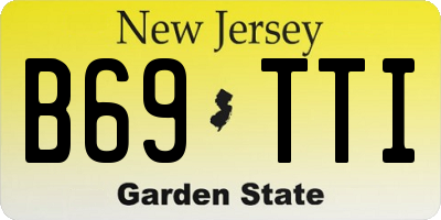 NJ license plate B69TTI