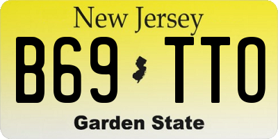 NJ license plate B69TTO