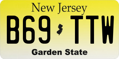 NJ license plate B69TTW