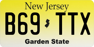 NJ license plate B69TTX