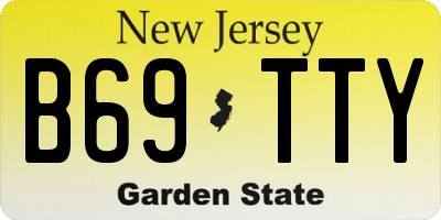 NJ license plate B69TTY
